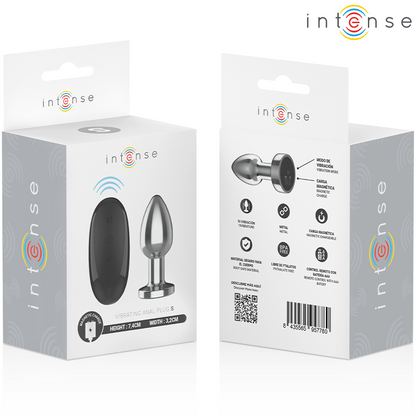 INTENSE - PLUG ANAL 10 VIBRATIONS MÉTAL AVEC TÉLÉCOMMANDE S