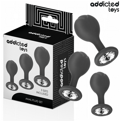 ADDICTED TOYS - LOT DE 3 PLUG ANAL AVEC BIJOU