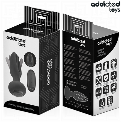 ADDICTED TOYS - PLUG ANAL AVEC LANGUE VIBRANTE ET TÉLÉCOMMANDE